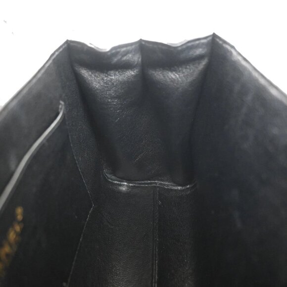 CHANEL Chocolate Bar 2.55 Chain Shoulder Bag Leather Black GHW France 683RL251 - Picture 8 of 15